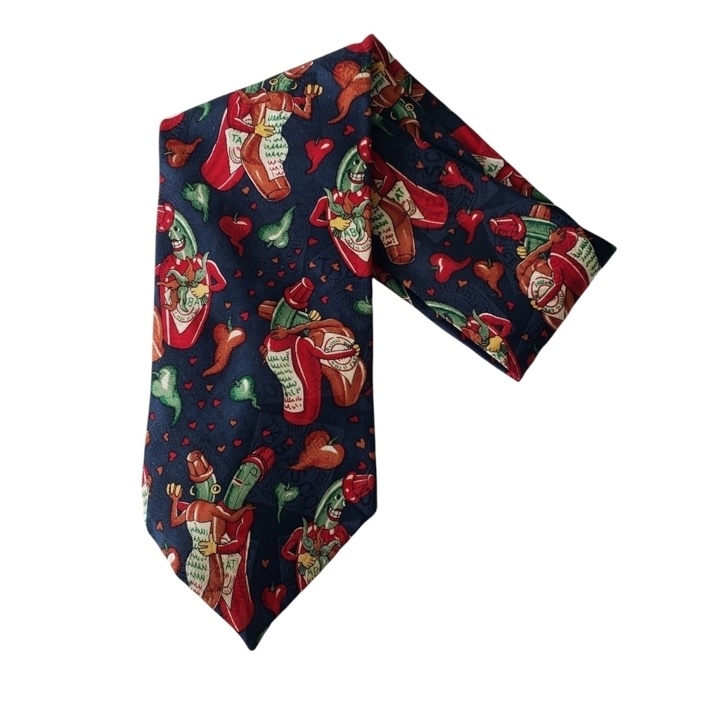 Tabasco blue hot business office tie